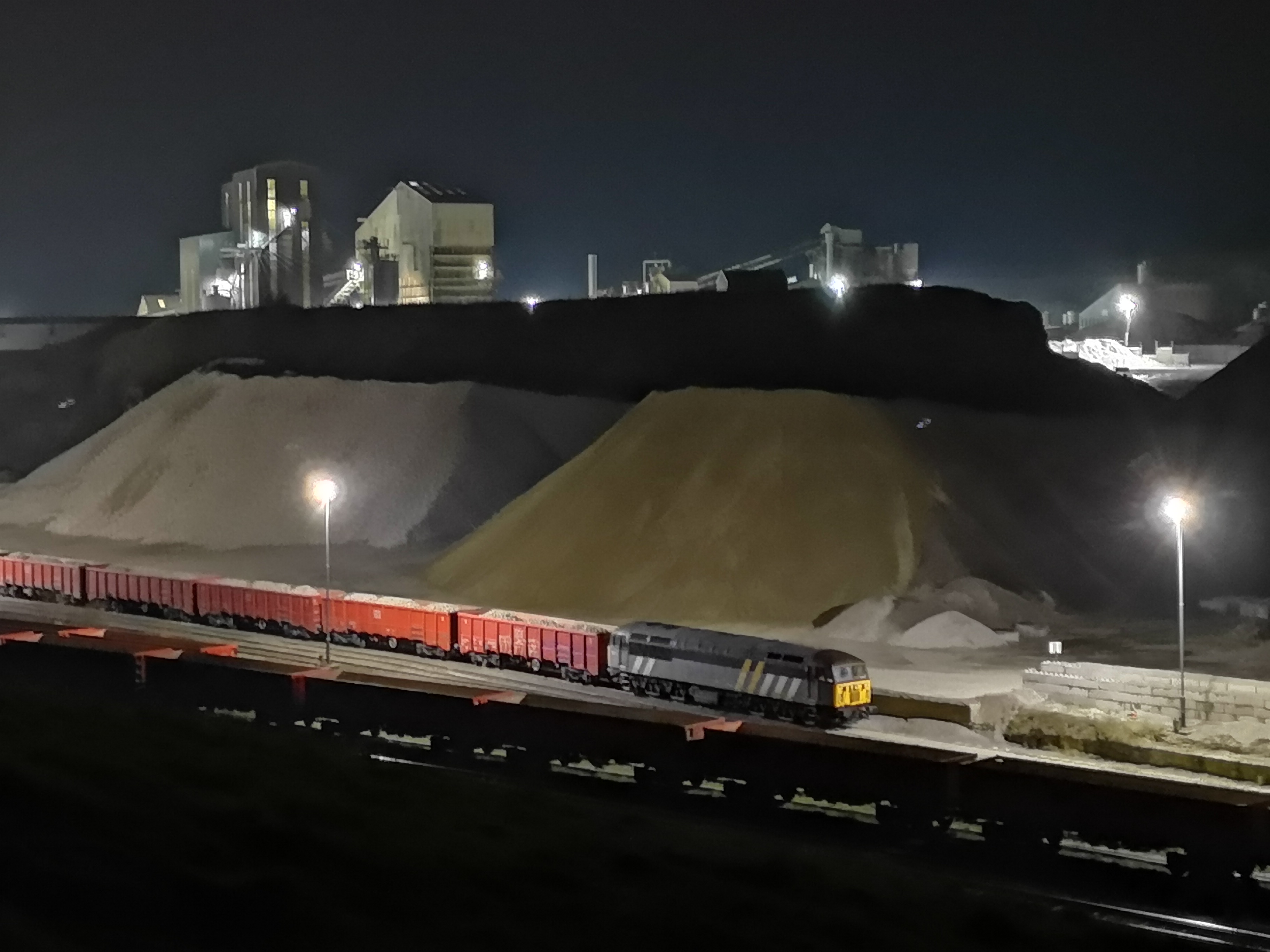 Another recent view of 56301, stabled at Peak Forest on the night of 24th November 2018. Photo copyright: Kevin Dowd.