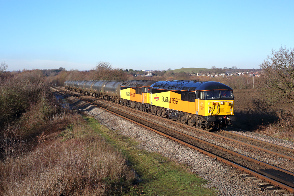 56049 'Robin of Templecombe 1938 - 2013' & 56090, Crofton, 23/01/19. Photo copyright: Ben Wheeler